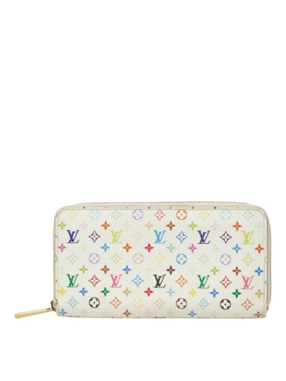 Louis Vuitton Monogram Multicolor Zippy Wallet White